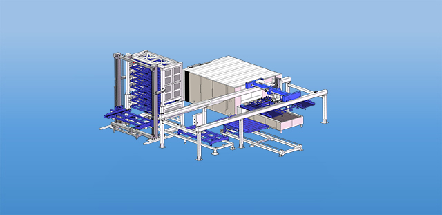 Automatic composite loading and unloading + plate storage warehouse ...