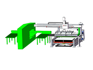 Rotating tower flushing for loading and unloading